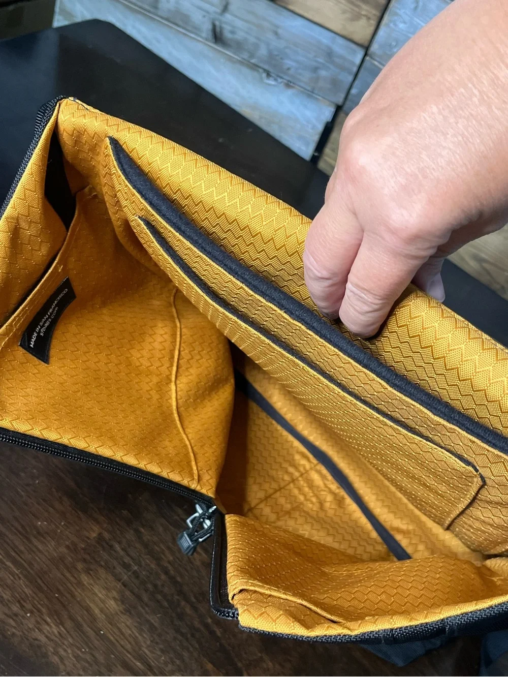 Waterfield (sfbags . com) Staad Laptop Bag, Leather, Ballistic Nylon